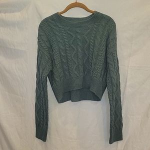 No Comment green crop sweater Size medium